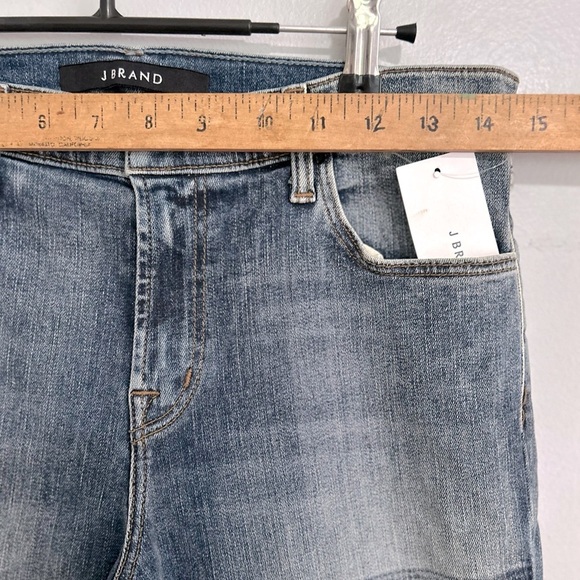 J Brand Reunion Mid Rise Raw Hem Skinny Jean Patchwork Size 29 - Picture 9 of 13